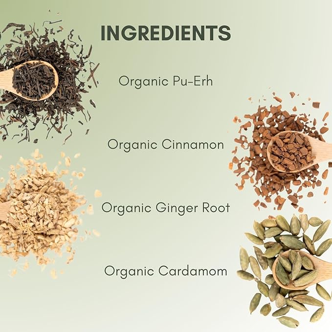 Organic Chai Pu-Erh Tea - 2oz bag (approx. 30 servings) | Full Leaf Tea Co.