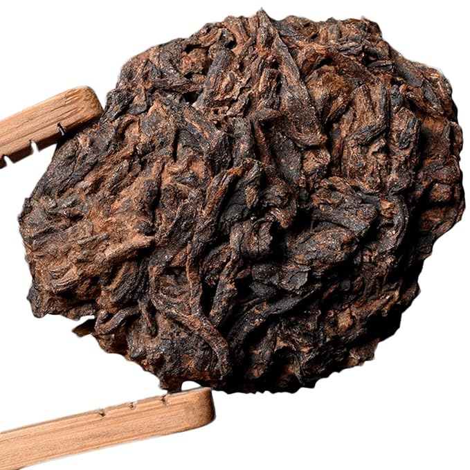 oriarmcha 2010 Lao Cha Tou Ripe Pu-erh Tea 3.53oz (100g) - Ripened Aged Puerh Old Tea Nuggets - Menghai Shu Puerh from Ancient Trees