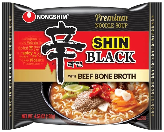 Pinstar Premium Gourmet Spicy Shin Instant Ramen Noodle 8 Flavor Combo - Korean Ramen Set (8 Pack)