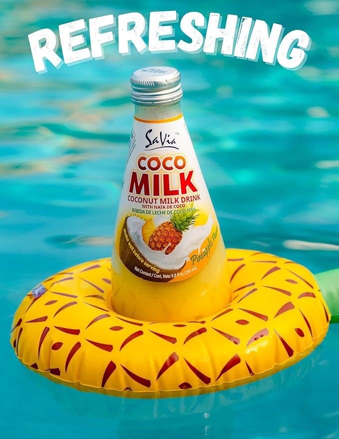 Savia - Coconut Milk Drink, Quality Coconut-Based Beverage, Made with Real Coconut Pulp & Natural, Delicious & Refreshing, Vegetarian, Gluten-Free(9.8oz, 12-Pack) (Mango)