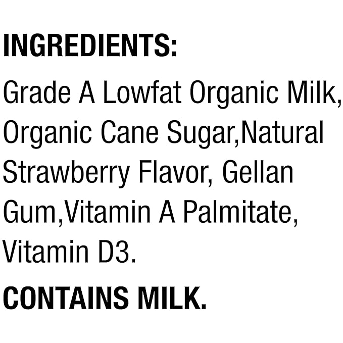Horizon Organic, Low Fat Organic Milk Box, Strawberry, 8 Ounce (Pack of 6)