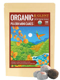 GLDNT Organic Pu-erh Tea, 20 Count Organic Puerh Mini Cakes, Glutinous Rice Aroma, Smooth & Mellow Flavor, Caffeinated, 3.5oz