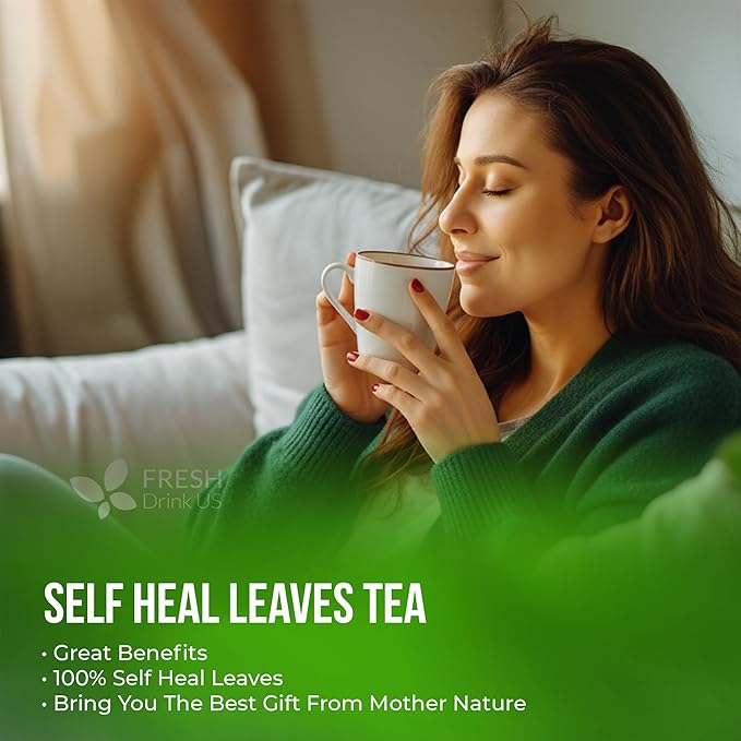 FreshDrinkUS, Premium Self Heal Leaves Loose Leaf Tea – 4oz (113g) Cut & Dried Herbal Leaves | Naturally Aromatic | Caffeine-Free Herbal Infusion | 100% Natural Loose Leaves. Preservative-Free. Vegan