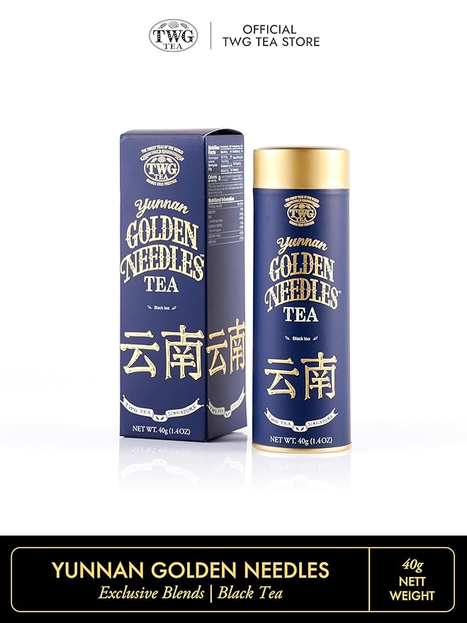 TWG Tea | Yunnan Golden Needles | Black Tea | Nutty & Malty | Haute Couture Tin, 40g | Gift Set