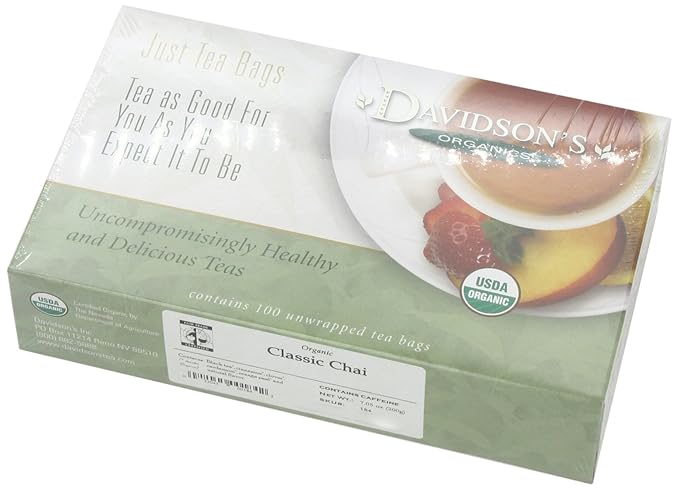 Davidson's Organics, Classic Chai, 100-count Unwrapped Tea Bags