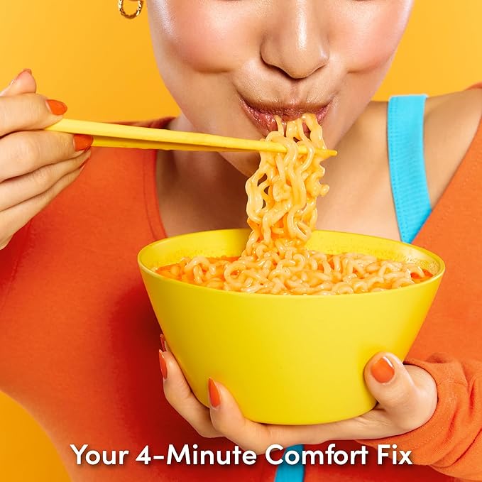Cheesy Ramen – Spicy Cheddar Soup Ramen | Bold, Cheesy Heat, Korean-Style Spice | 3.92 oz (Pack of 8)