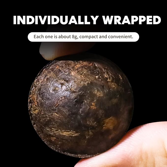 YUANSHENG Organic Mini Ripe Puerh Tuocha Grade AA, USDA Certified puerh Mini Tea Cakes, Aged Chinese Fermented tea Cake with Mellow and Smooth Flavor, Chinese puerh tea Cake Individually Wrapped, 5.6 Oz