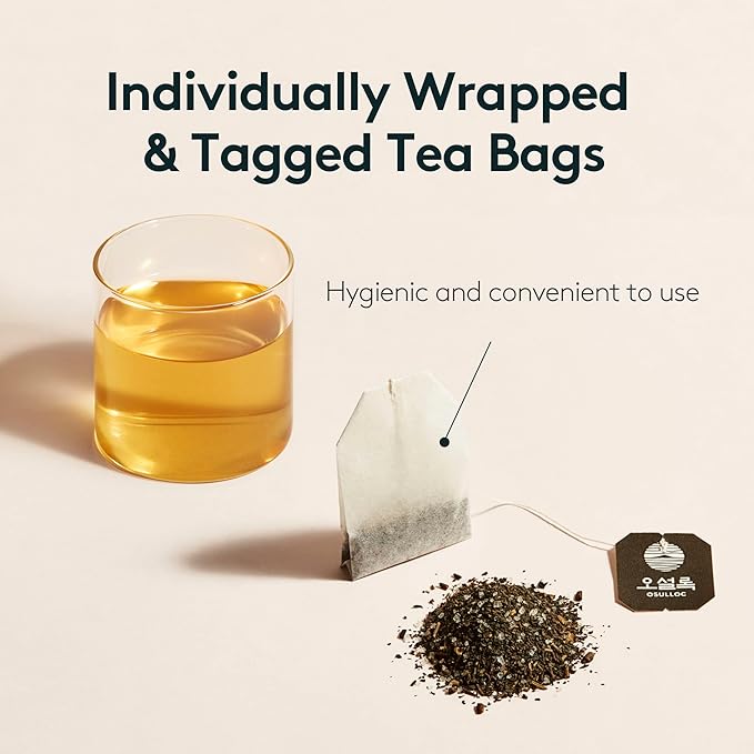 OSULLOC Camellia Flower Tea (Tropical fruity flavors), Iced tea bags, Fruit tea Blend, Premium Teabags from Jeju Island, 20 count