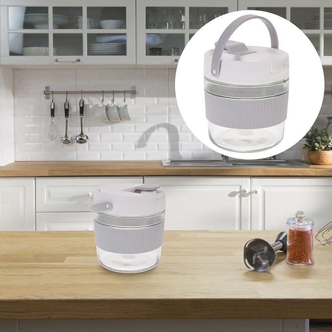 KICHOUSE Airtight Fermenting Jar 900ml Thickened Pickle Jar with Lid Gray Kitchen Vegetable Storage Container for Sauerkraut Kimchi and Multi-function Food Fermentation