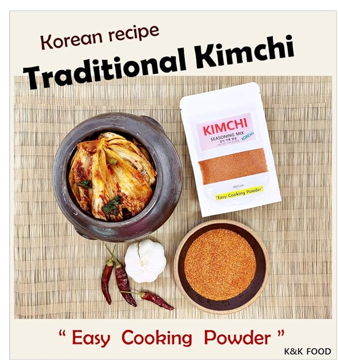 MODUGA's Gourmet Korean Kimchi Seasoning(#2 Hot & Spicy, 1.76Oz (pack of 2)), Kimchi Seasoning Mix Powder, Kimchi Sauce, Rich taste & Healthy seasoning mix, yummy BBQ dry rub for vegetables and meats