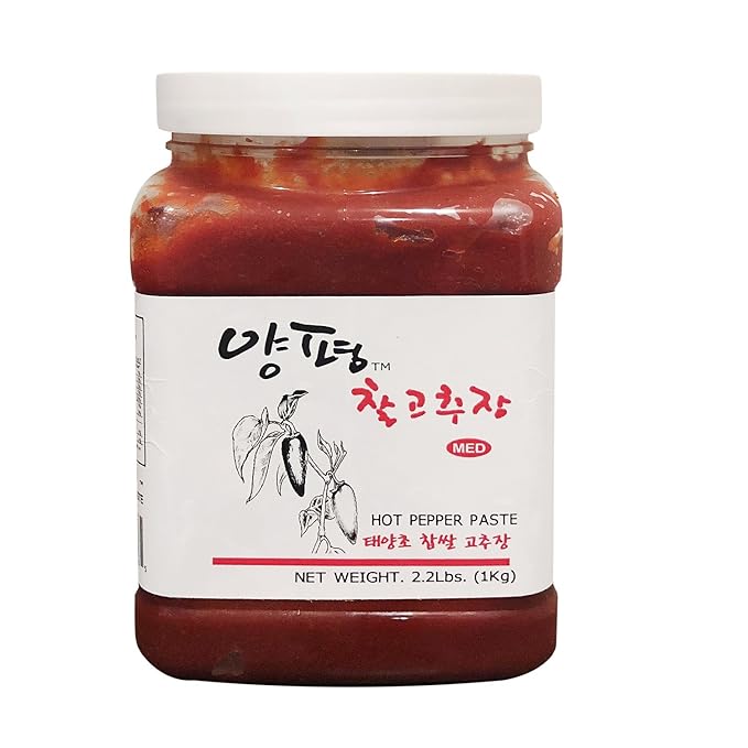 Yangpyeong Premium Unpasteurized Seasoned Soybean Paste 2.2lbs (Hot Pepper Paste, 5 Pack)