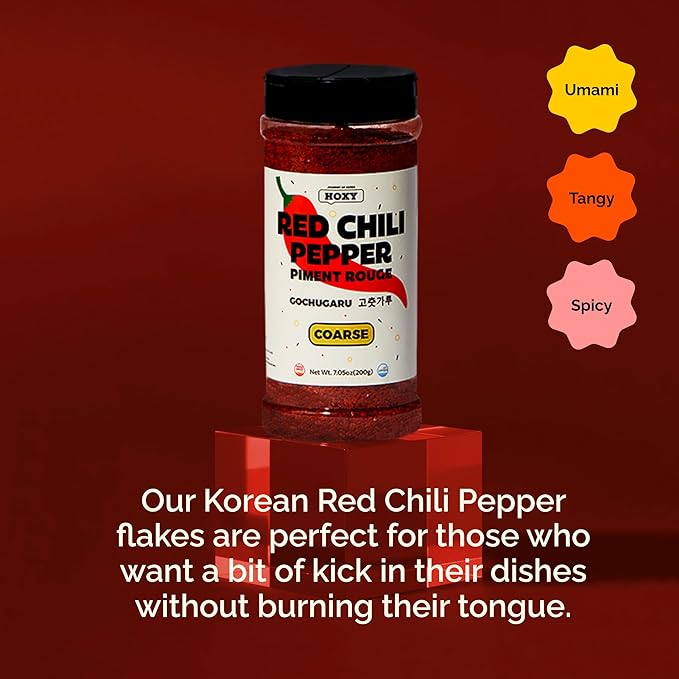 HOXY Journey of Korea Red Chili Pepper 7oz - Korean Gochugaru. Red Chili Pepper Spice Seasoning for Asian Food. MSG Free, Certified HACCP. (Fine for Paste)