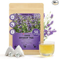 FullChea - Hyssop Tea Bags, 50 Count Caffeine-Free Herbal Tea Bags, Premium Hyssop, Support Digestion & Promote Relaxation