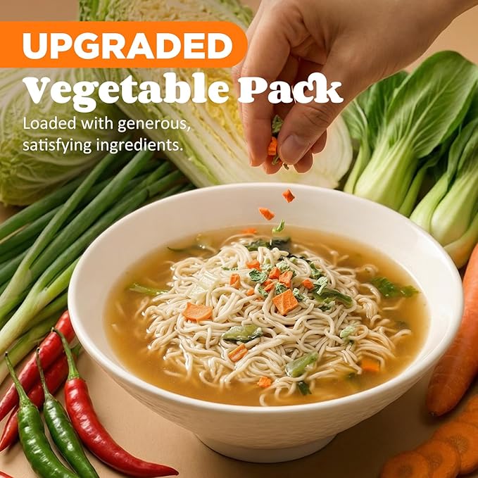 HealSpot High Protein Instant Ramen Variety Pack, 6 Pack Non Fried Ramen Broth, 32g Plant Based Protein, Low Fat, Low Carb, Non GMO, Keto Friendly & Plant Based (Golden-Chicken,Smoky-Beef,Classic-Pork） | 50% Protein, Keto Friendly, Vegen Friendly, Heal...