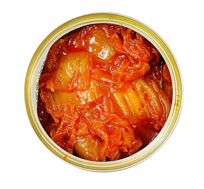 Korean Canned Napa Kimchi- Naturally Fermented, Shelf-Stable, Ready-to-Eat, Non-GMO Ingredients & No Artificial Preservatives, Perfect for Meals, Camping & Emergency Food (5.64oz x12) Stir-Fried
