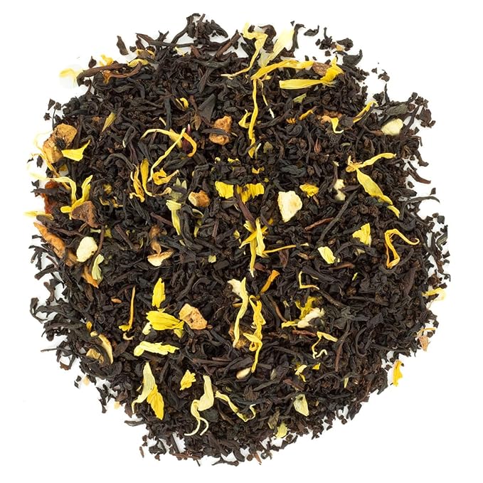 English Tea Store Loose Leaf, Pumpkin Spice Flavored Black Tea, 4 Ounce
