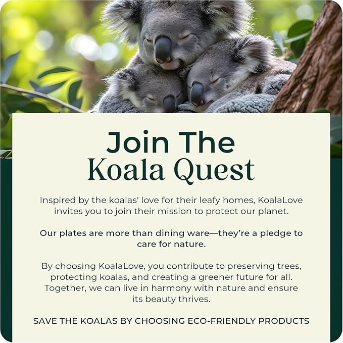 Koala love Palm Leaf Plates Bamboo Plates Disposable Square 8 inch 100 Bulk Party Pack Elegant Sturdy Design Better Than Paper and Plastic (KoalaLove-PLP-8IN-100-Plates)
