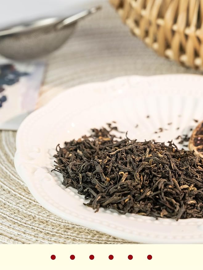 GLDNT Organic Black Tea Loose Leaf, Natural Organic Black Tea, Full-bodied & Mellow Taste, Caffeinated, Hot & Iced Tea, 16oz