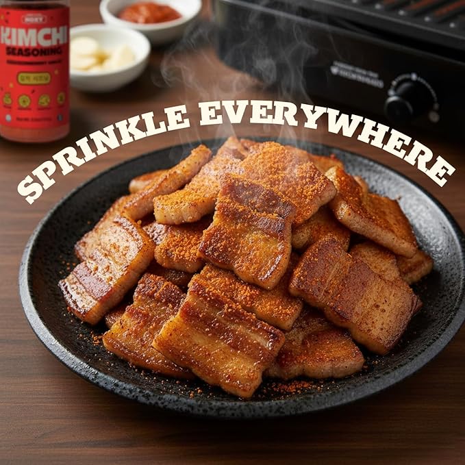 HOXY Journey of Korea Kimchi Seasoning Mix 3.5 oz - ORIGINAL Spicy Seasoning Mix, Rich in Probiotics, Vegan, Gluten Free, NON- GMO, BBQ Dry Rub for Any Meat, Seafood & Vegetables (3.5Oz (Pack of 2))
