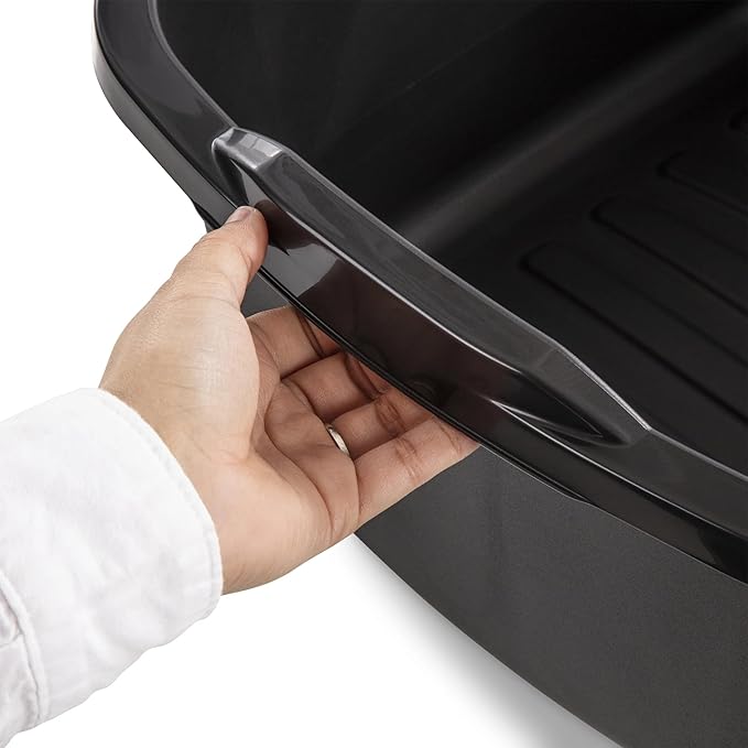 Plastic Wash Tub Dishpan Basin and Foot Bath for Soaking Feet, Laundry Hand Wash Bucket, Dish Pans for Washing and Storage Cleaning Supplies - 18 Qt - Heavy Duty Black