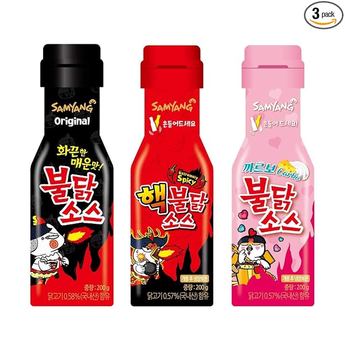 (Samyang) Carbo Bulldark Spicy Chicken Roasted Sauce + Bulldark + Hack Bulldark Spicy Chicken Roasted Sauce 3 sets/Fire Noodle Challenge (overseas direct shipment)