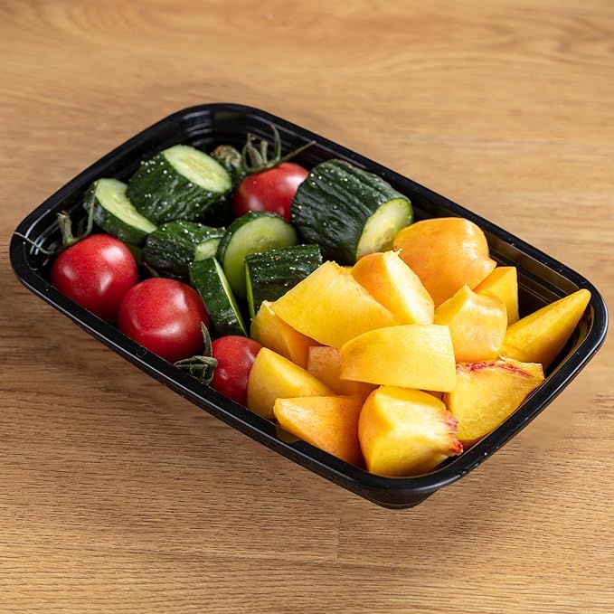 28 oz Meal Prep Containers Bulk 50-Pack - Leak-Resistant, Reusable with Lids, Microwave/Freezer/Dishwasher Safe - Commercial Food Storage
