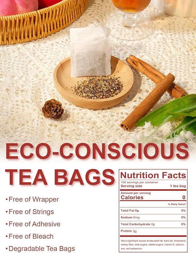 TeeLux Chai Black Tea, Black Tea with Cinnamon, Ginger, Clove & Star Anise, Mellow & Spicy Flavor, Natural, 100 Count