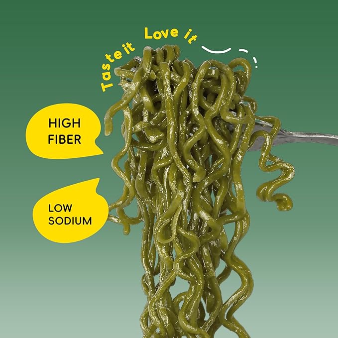 SUNGIVEN Organic Ramen Noodles Kale Healthy Low Sodium Ready in 3 Minutes Non-Fried Instant No Additives or Preservatives 2.47 OZ (Pack of 10)