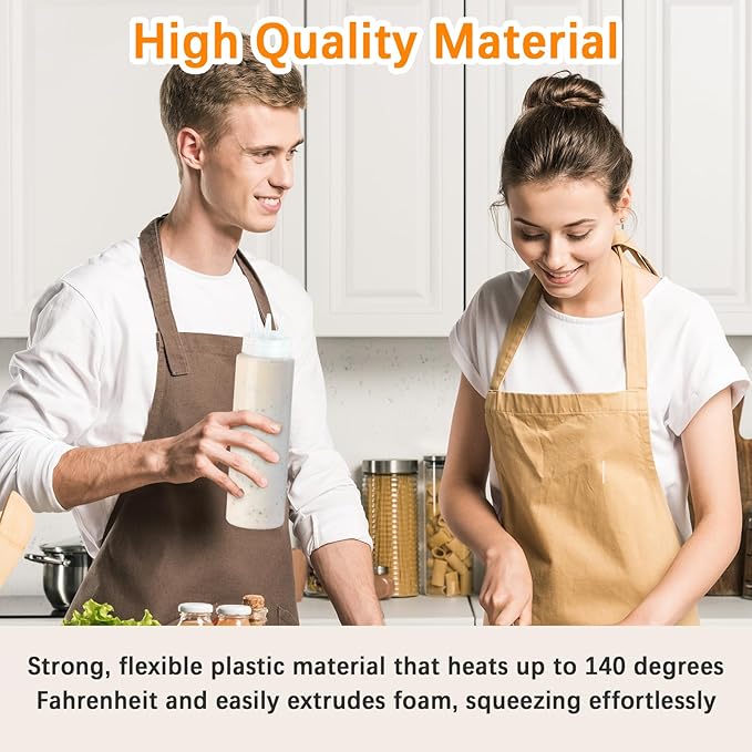 4 PCS 22 oz Plastic Squeeze Bottles For Sauces, Condiment Squeeze Bottles with 3 Holes, Sauce Squeeze Bottle, Suitable for Ketchup, Salad Dressing, Sauce, Condiments, Oil, Honey