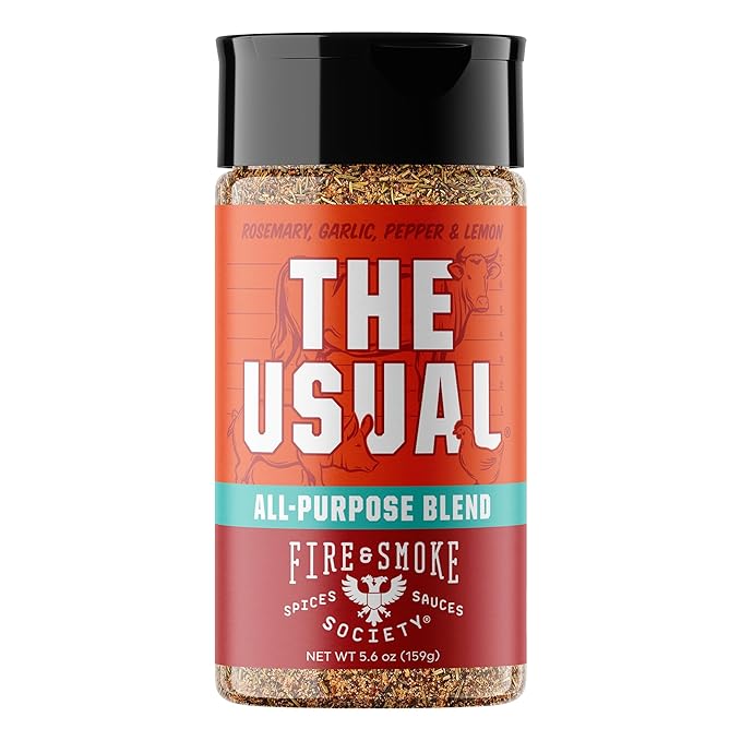 Fire & Smoke Society The Usual All Purpose BBQ Seasoning | BBQ Rubs for Smoking and Grilling | Chicken, Pork, Burgers | M 5.6 oz