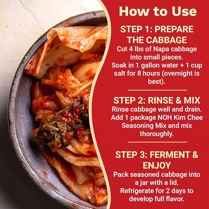 NOH Korean Kim Chee Base, 1.125-Ounce Packet, (Pack of 12)
