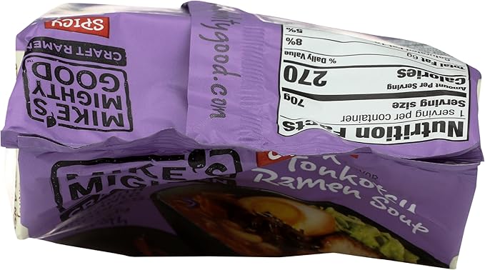 Mikes Mighty Good, Ramen Tonkotsu Pork Spicy Pillow Pack, 2.4 Ounce