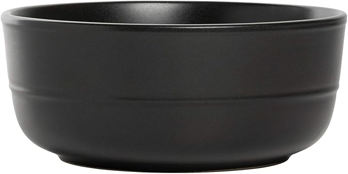 Double Line 6.25"/24 oz Cereal Bowl, Set of 6, Matte Black