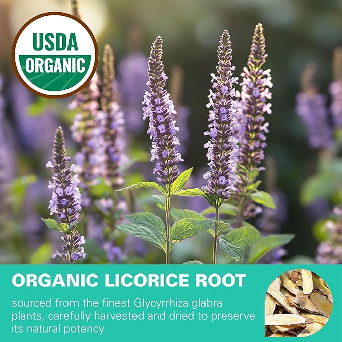 WT WEETEE Organic Licorice Root Tea, Organic Pure Licorice Root Loose Cut and Sifted, Naturally Caffeine-free, Bulk Licorice Chopped 8 oz. (228g)