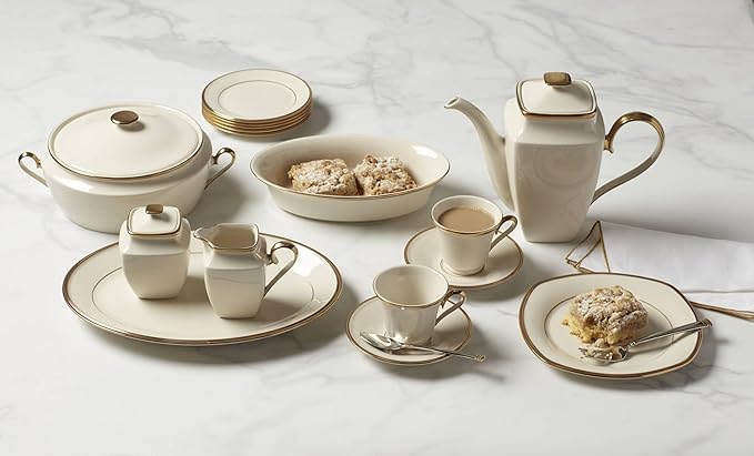 Lenox 140104040 Eternal Saucer, 1 Piece, Porcelain, 6" x 6", Service for 1, Porcelain