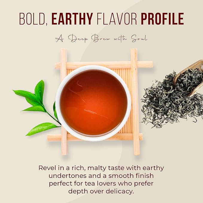 Fusion Select 100% Organic Pu'erh Tea - Natural Chinese Herbal Tea for Calmness, Relaxation, Wellness - Rich in Vitamins & Antioxidants - No Calories, Sugar, Fat - 100 Individually Wrapped Tea Bags