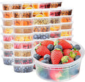 Glotoch Soup Containers With Lids, 48 Pack 8 oz(1 Cup) Deli Containers, To Go Container, Freezer Container For Food-Microwave, Freezer & Dishwasher Safe,BPA-Free, Reusable&Stackable