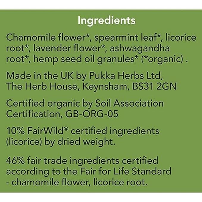 Pukka Peace Organic Tea Bags, Herbal Tea with Spearmint, Ashwagandha, and Hemp Seed Oil, Perfect for Balanced Tranquility, Caffeine Free, 80 Total Tea Bags (20ct - Pack of 4)