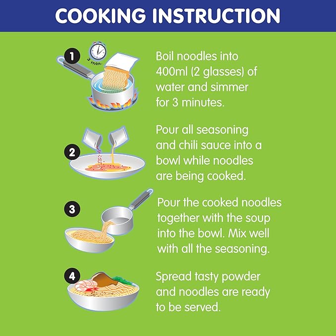 Mi Sedaap Lime Soup Instant Noodles/Perisa Soto Flavor (Pack of 5)