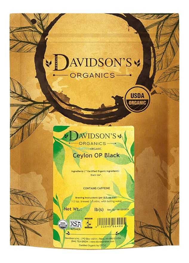 Davidson's Tea Bulk, Ceylon Op Black, 1 lb Bag