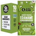 The Only Bean Crunchy Roasted Edamame Snacks (Wasabi Soy Sauce), Healthy High Protein Snacks, Low Carb, Keto Friendly, Gluten Free, Vegan, Lunch, Office, Adults and Kids, 0.9 Ounce (Pack of 10)