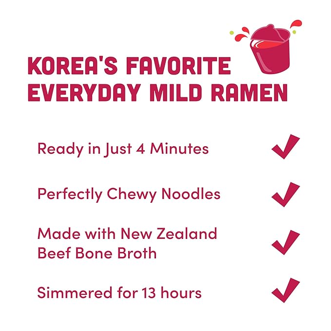OTOKI Jin Ramen Spicy Korean Instant Ramen, 13-Hour Simmered Beef Bone Broth, Bold Spicy Flavor, Ready in 4 Minutes, 4.23 oz (Pack of 4)