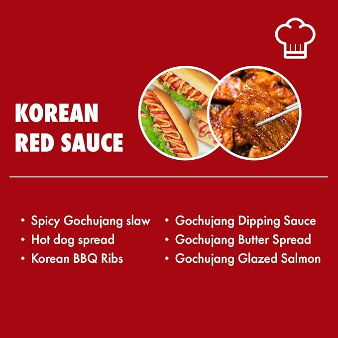Surasang Gochujang Sauce - Authentic Korean Sweet & Savory Spicy Red Chili Sauce - No MSG, No Artificial Flavors - 12.69 Oz