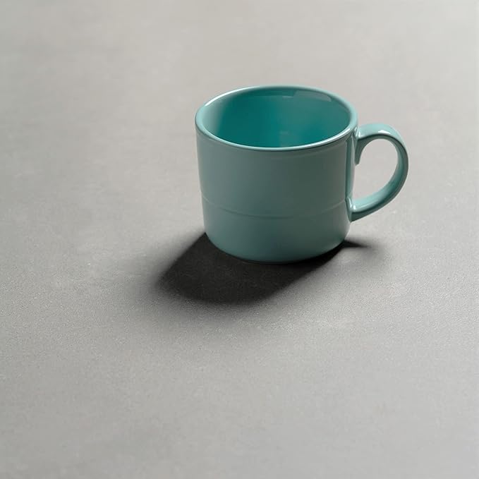 Double Line 3.75"/12 oz Mug, Set of 6, Seafoam