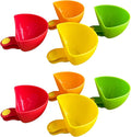 8-piece Dip Clip for Bowls Plates | French fries and dipping sauce service set | For ketchup, spices, salt, sugar, salad dressing, spices | Colorful sandwich dipping sauce bowls for portion control