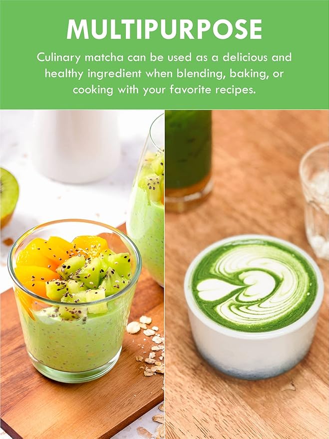 TeeLux Matcha Green Tea Powder, Premium First Harvest Culinary Grade Matcha Single Serve Packets, Unsweetened Matcha Powder Travel Stick Packs, 50 Count