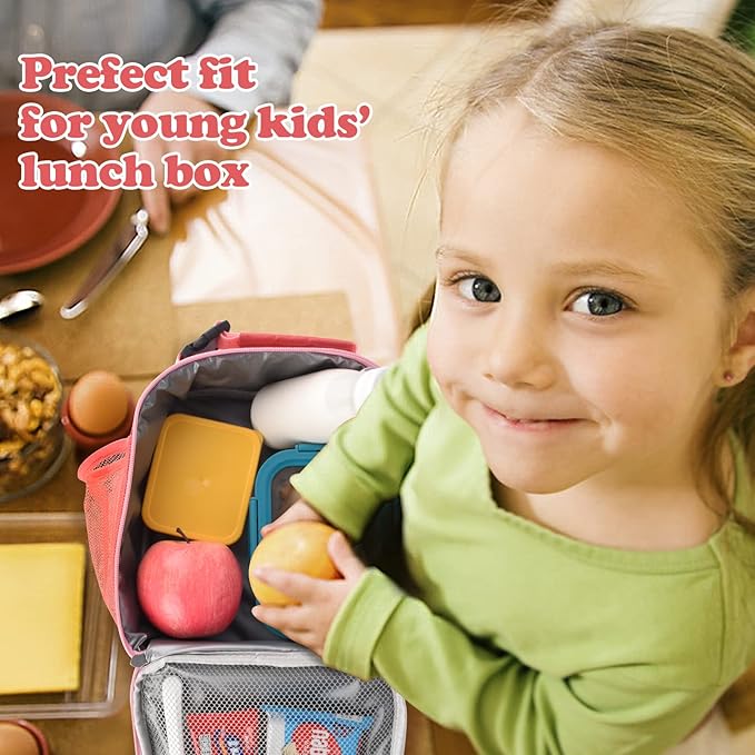 CaCTOUR Lunch Box Kids,Premium Insulated Lunch Bag for Girls Boys,Soft Bag Mini Cooler Back to School Thermal Reusable Lunch Bag for Work School Picnic -Red