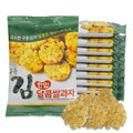 Baked Sweet Rice Cracker Bites with Roasted Seaweed, Crunchy Korean Snack, Individually Wrapped (Seaweed Rice Bites - 8.8oz (250g))