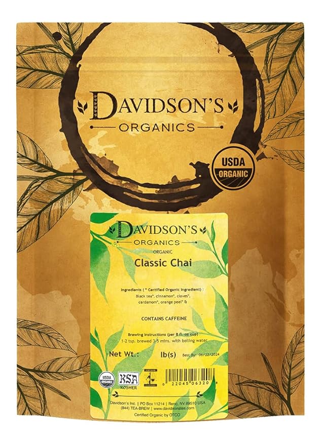 Davidson's Tea Bulk, Classic Chai, 16-Ounce Bag (Packaging May Vary)