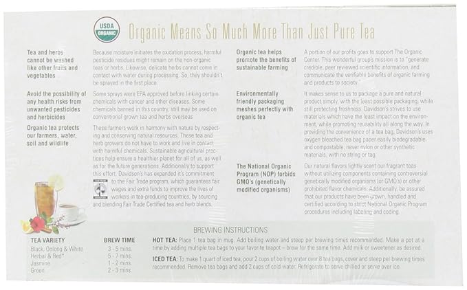 Davidson's Organics, Kukicha, 100-count Unwrapped Tea Bags